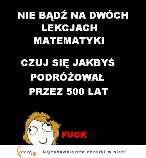 Lekcja matematyki...