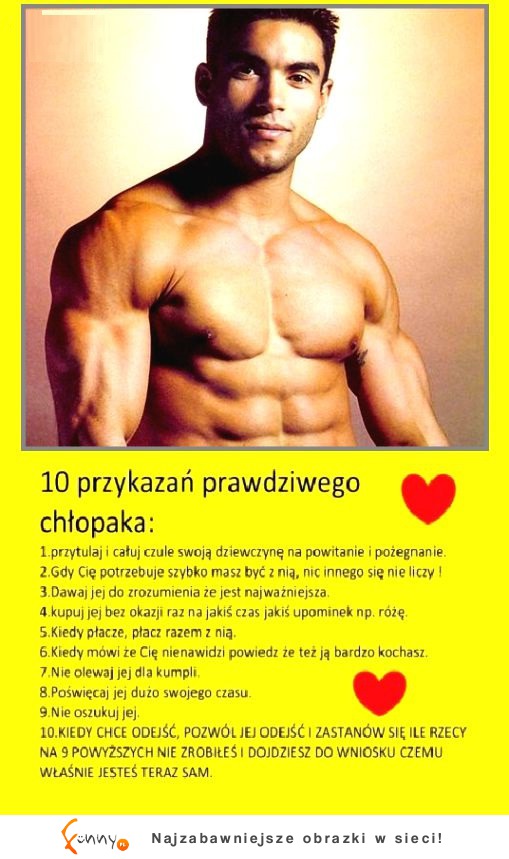 10 przykazań prawdziwego chłopaka...