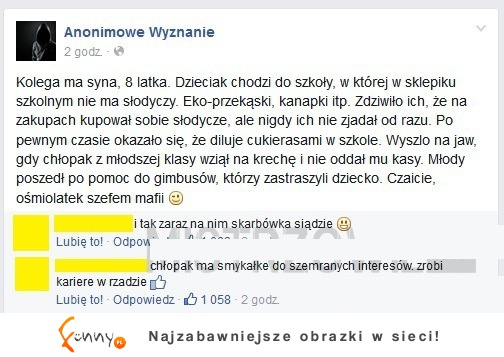 Synek diler cukierków! haha :)