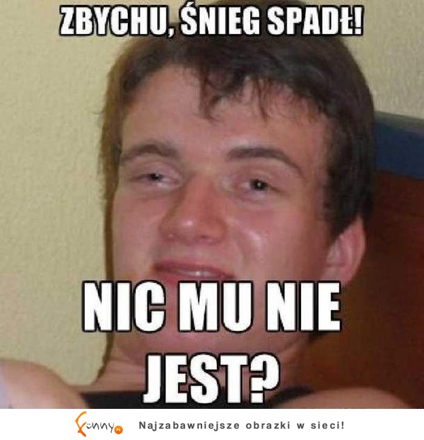 Śnieg spadł, nic mu nie jest? :O