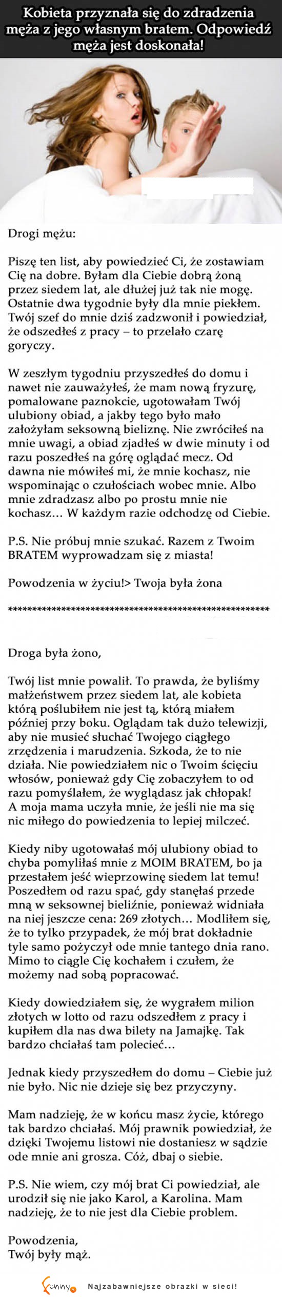 Kobieta przyznała się do ZDRADY! Zobacz co na to jej mąż!