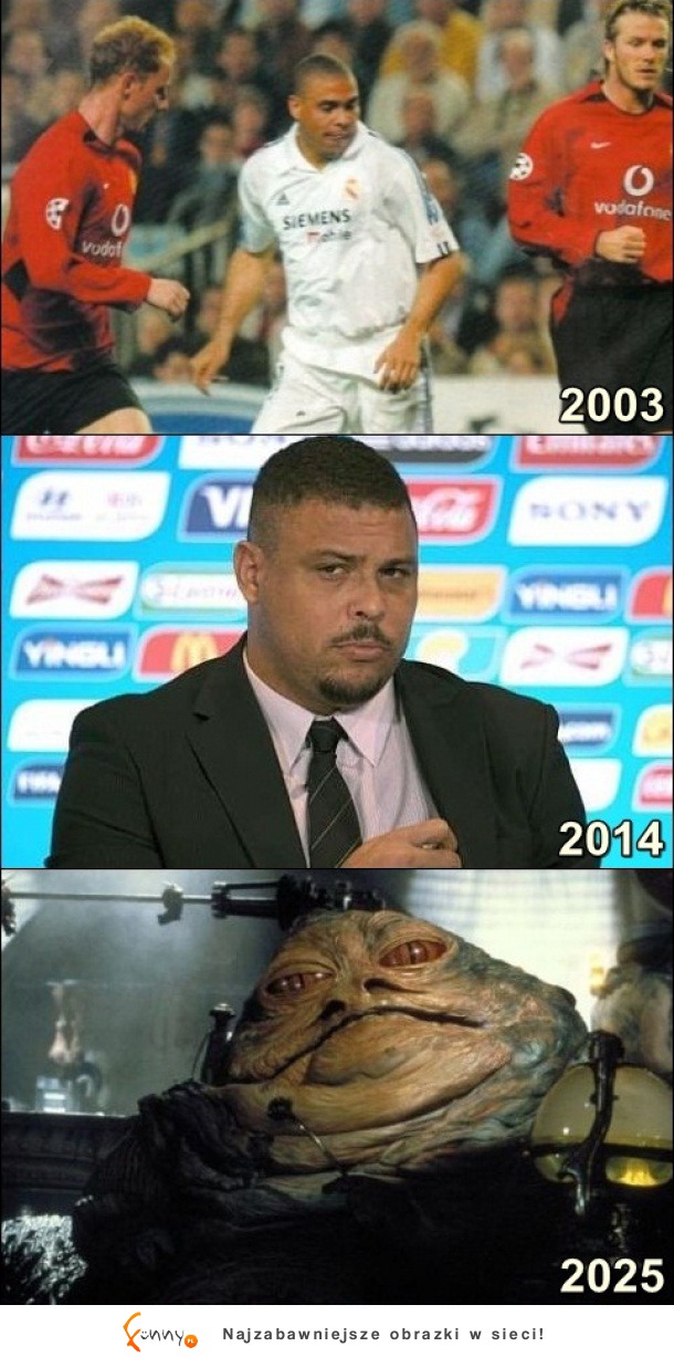 Lata lecą, a Ronaldo coraz większy