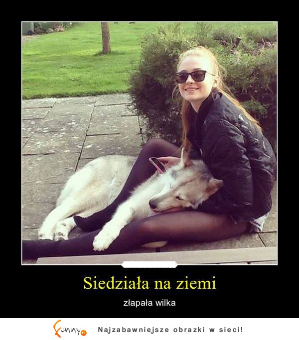 Siedziała na ziemi