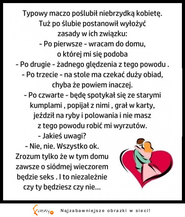 Facet myślał, że jest maczo i będzie rozkazywał żonie, ta jednak załatwiła go perfekcyjnie :D