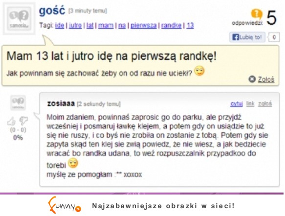 Ma 13 lat i idzie na pierwszą randkę... Zobacz co jej doradzili :)