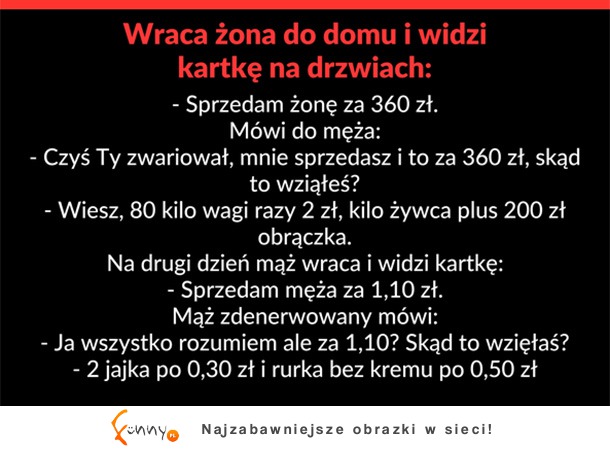 Mąż chce sprzedać żonę! Zobacz jak mu sie odpłaciła! HAHA