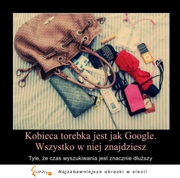 Kobieca torebka jest jak Google