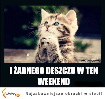 I żadnego deszczu w ten weekend :D