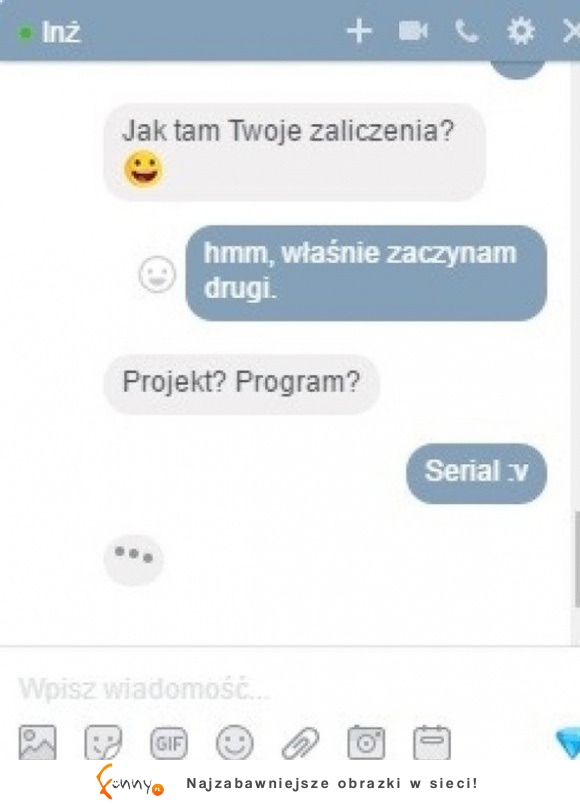 właśnie zaczynam drugi!