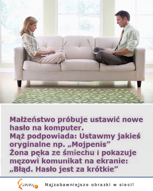 Małżeństwo próbuje ustawić nowe hasło do komputera :D