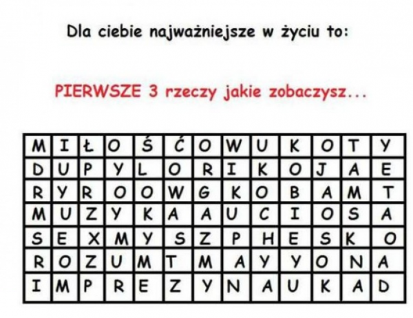 Dla Ciebie najważniejsze w życiu, to...