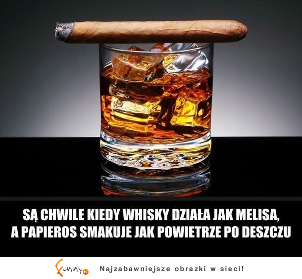 Są chwilie kiedy whisky działa jak melisa