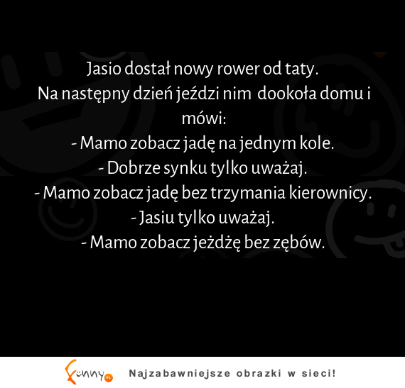 Jasio dostał nowy rower od taty :D