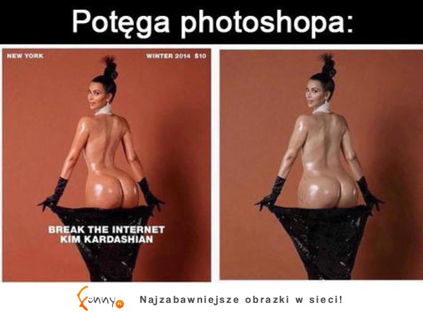 Widzieliście tyłek KIM przed photoshopem? JEST RÓŻNICA ;)