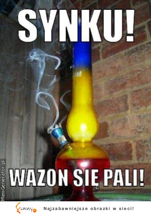 pali się wazon