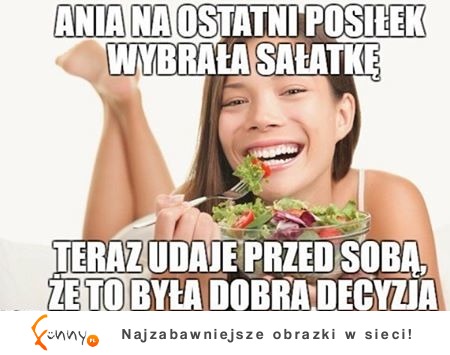 teraz oszukuje samą siebie