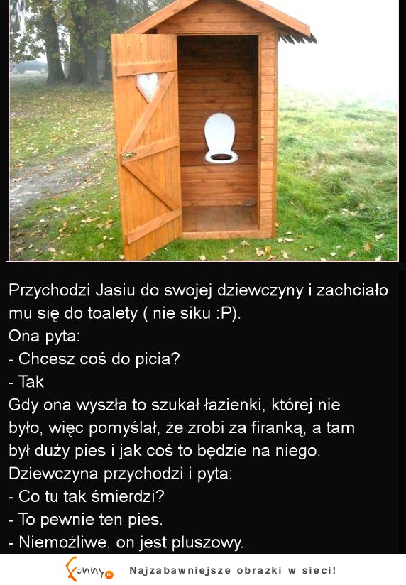 Przychodzi Jasiu do swojej dziewczyny i zachciało mu się do toalety... haah mocne!