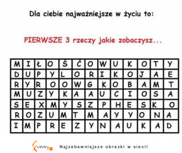 Dla Ciebie najważniejsze w życiu, to...