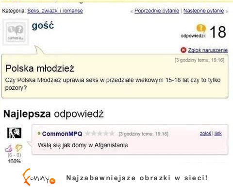 Czy polska młodzież uprawia seks w przedziale wiekowym 15-18? Zobacz co jej odpowiedzieli ;D HIT!