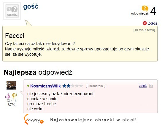 Czy faceci są aż tak niezdecydowani? :)