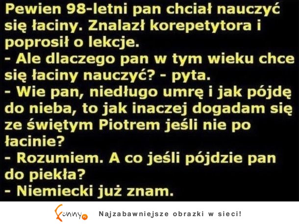 Facet chce się nauczyć łaciny. Zobacz po co!