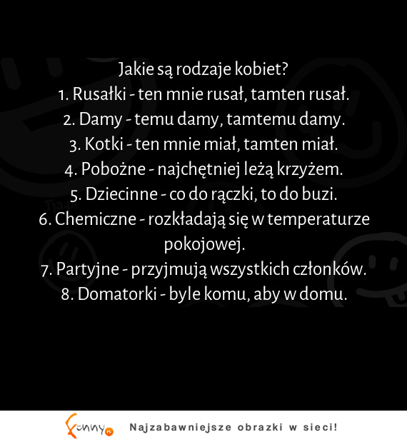 Zobacz jakie są rodzaje kobiet! :D