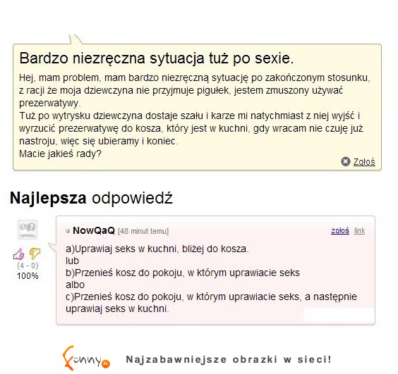 Bardzo niezręczna sytuacja po seksie! Zobacz co powinien wtedy zrobić... :D