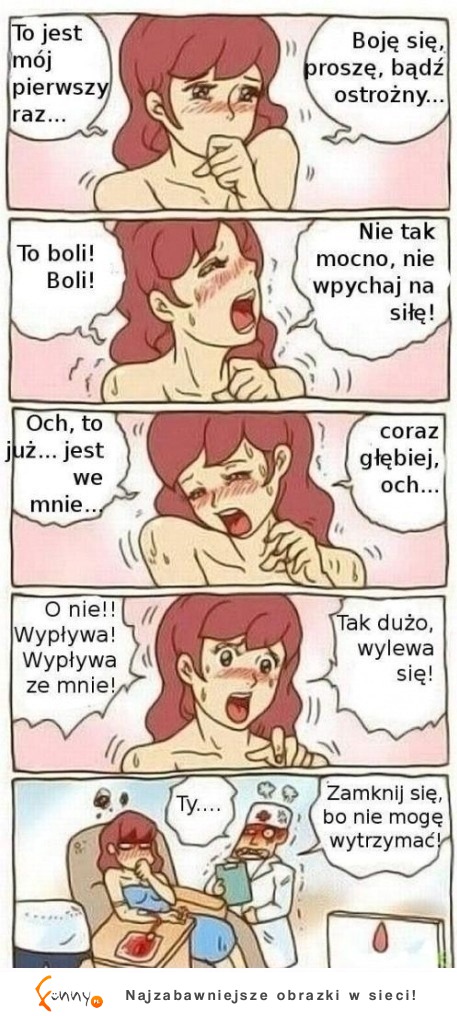 Zobacz reakcję dziewczyny na jej pierwszy raz... ;D Biedna dziewczyna... ;P