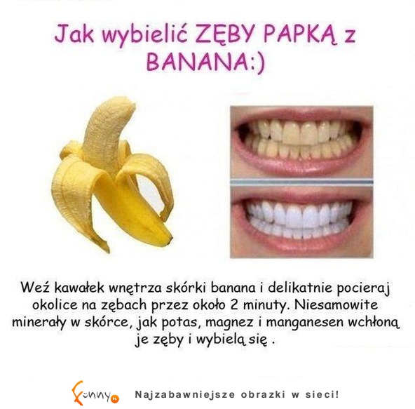 Domowy sposób na białe zęby! Zobacz co zrobić, żeby uzyskać super efekt ;)