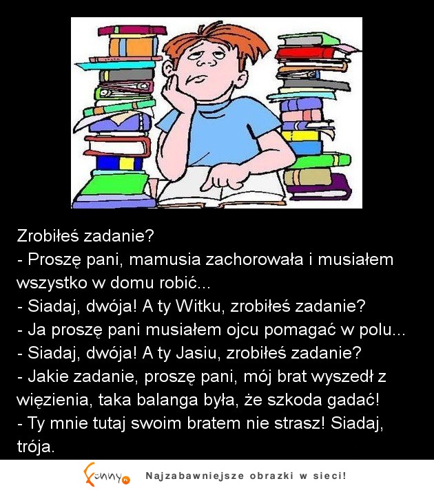 Jasiu nie odrobił ZADANIA DOMOWEGO. Wszystko przez dziką balangę! Mega kawał :