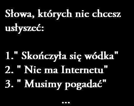 Słowa, których nie chcesz usłyszeć