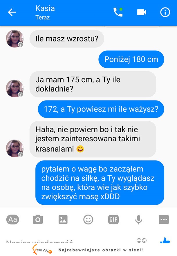 Dziewczyna była bardzo wybredna. Chłopak ją zgasił!