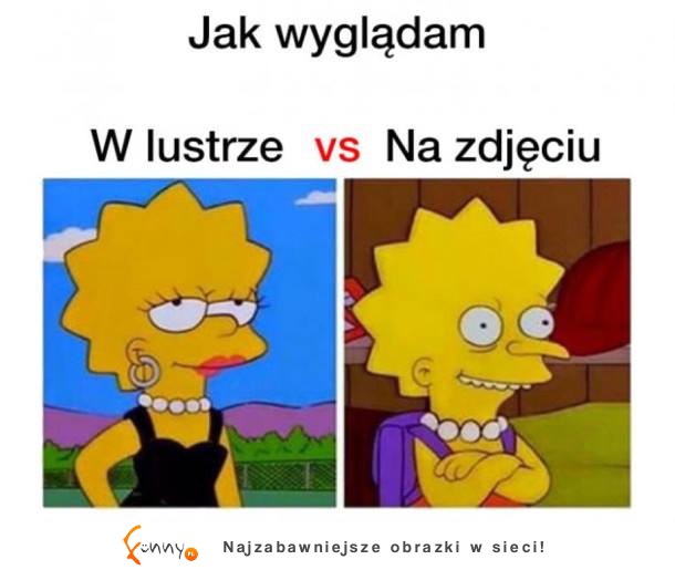 W lustrze vs na zdjęciu