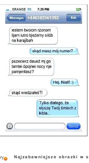 Nie ma to jak dostać sms od PIJANEJ ŻONY! Szalooona kobieta :D