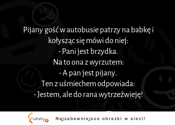 Pijany gość w autobusie patrzy na bakę! ZOBACZ jak to się skończyło :D