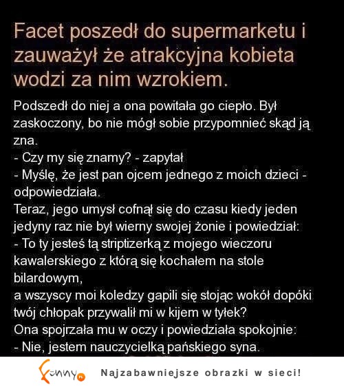 Facet poszedł do sklepu i ... jak zareagował, gdy obca kobieta powiedziała, że jest ojcem jej dziecka :D