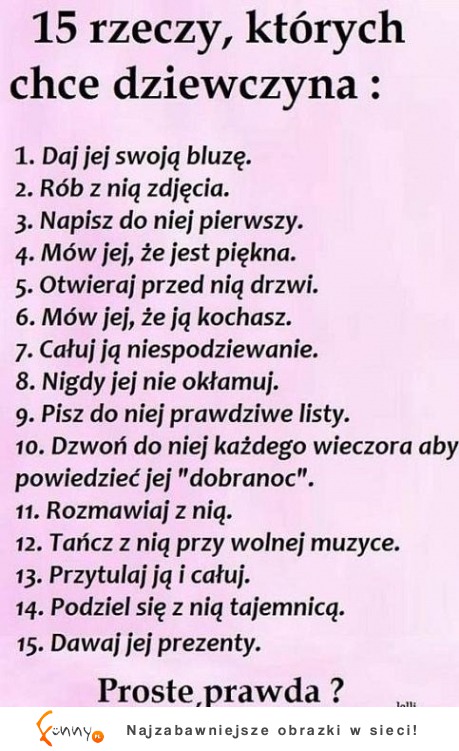 15 rzeczy, których chce DZIEWCZYNA! Sprawdź a ZADOWOLISZ każdą! :)