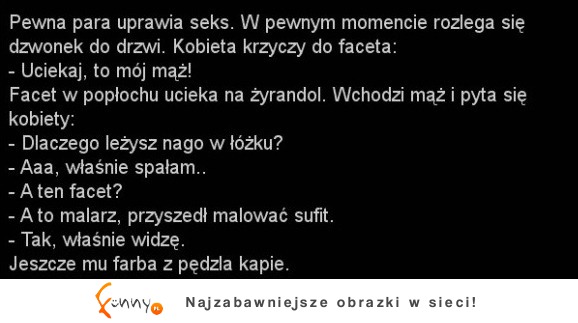 Pewne para uprawia seks...dobry kawał, haha :D