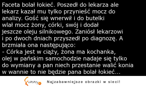 Facet przynosi mocz do analizy :D