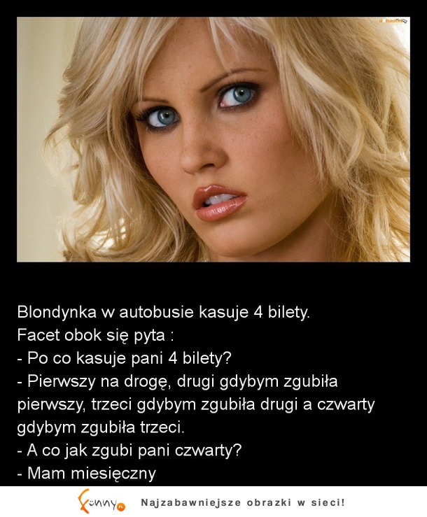 Blondynka w autobusie :)