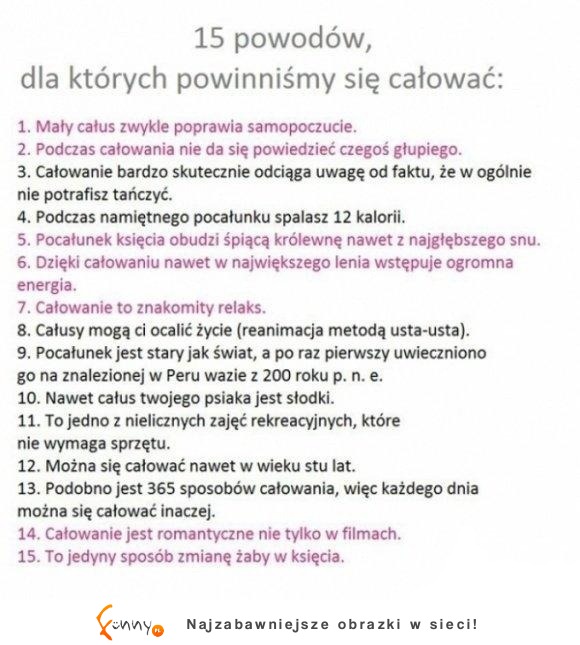 15 powodów, dla których powinniśmy się częściej całować!