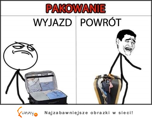 Pakowanie przed i po wyjeździe ;)