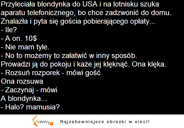 Przyleciała blondynka do USA i... Haha dobre