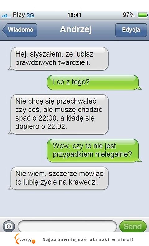 Andrzej lubi ŻYCIE na KRAWĘDZI! Musisz koniecznie przeczytać tą ROZMOWĘ SMS! HAHA