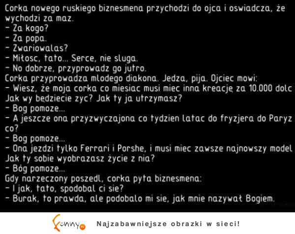 Córka ruskiego biznesmena przychodzi do ojca i oświadcza, że wychodzi za mąz! ZOBACZ jego reakcję! :D