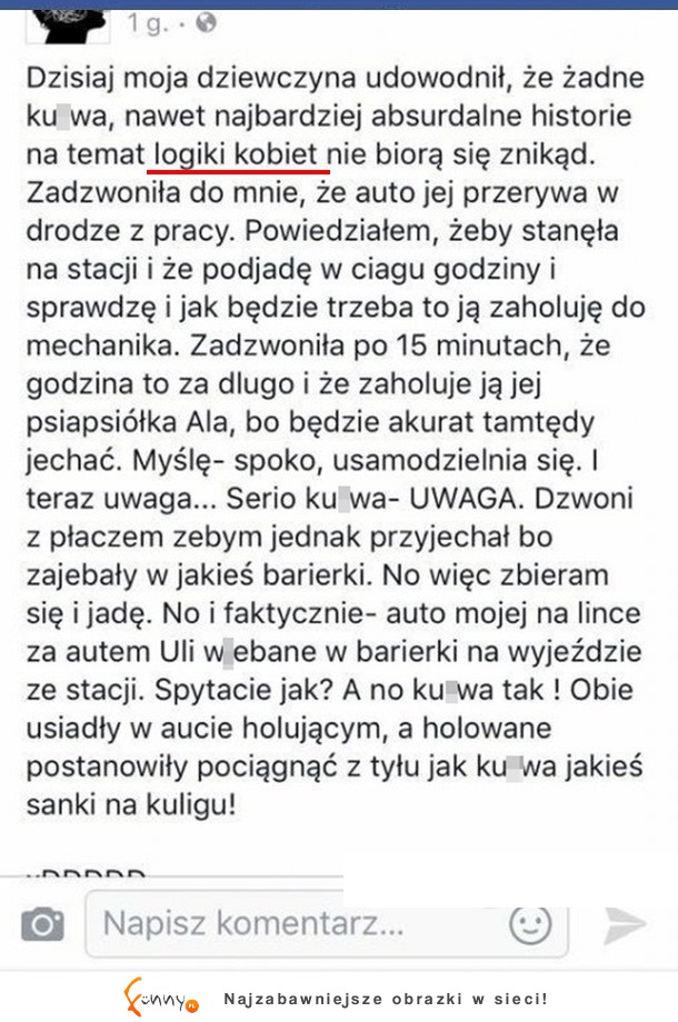 Facet umieścił niezły post na Facebooku! HAHA MEGA