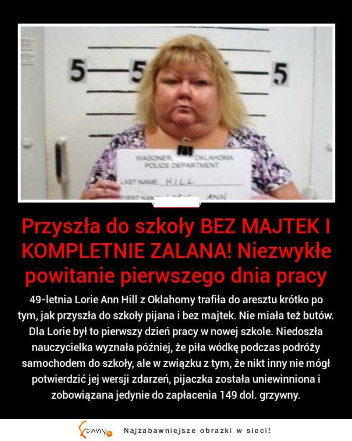 Przyszła do szkoły bez majtek! Takie rzeczy tylko w USA :D