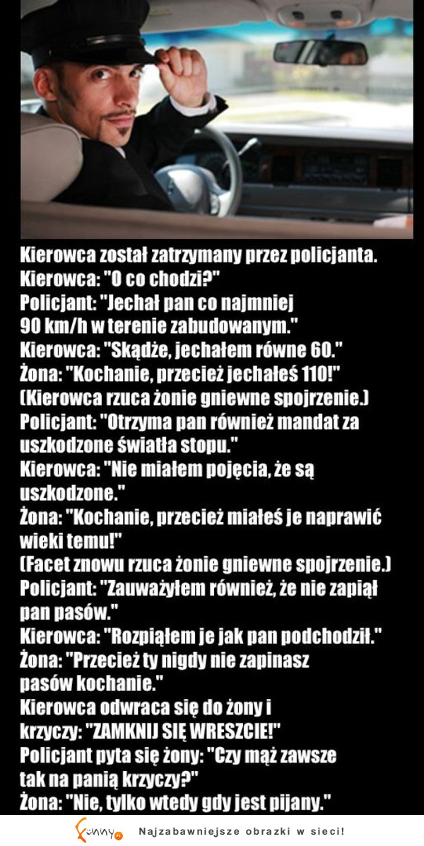 Kierowca zostal zatrzymany przez policjanta! ZOBACZ co było dalej :D