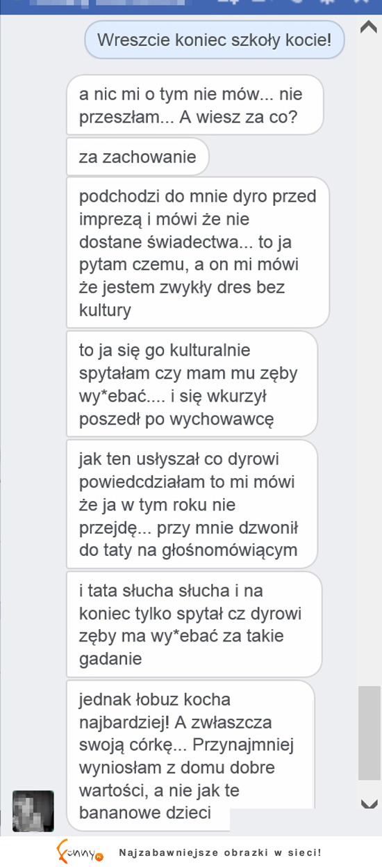 Dziewczyna nie zdała do kolejnej klasy. Co ona narobiła!!!