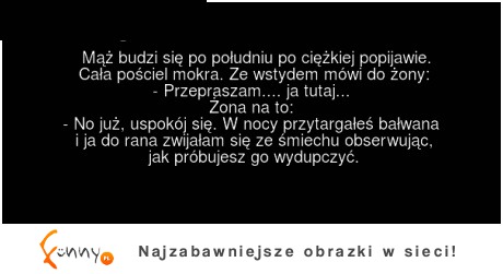 Mąż budzi się po południu po ciężkiej popijawie :D